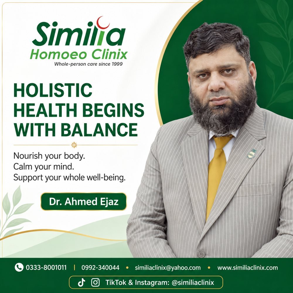 Wellness post by Dr. Ahmed Ejaz: Holistic health begins with balance. Nourish your body, calm your mind, support your whole well-being.